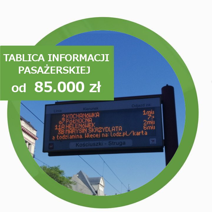 , Tablica Informacji Pasażerskiej od 85000 złotych